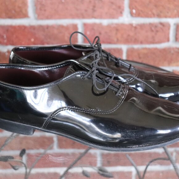 joseph feiss shoes * black * shiny * size 10.5 * mens - Picture 3 of 14